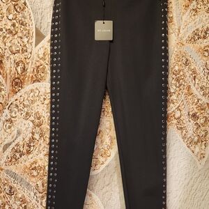 St. John Black Pants with Silver Studs